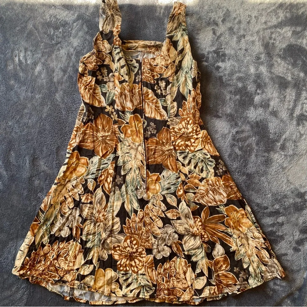 Vintage All That Jazz Floral Midi Dress Size Measurements Only. - Picture 4 of 10